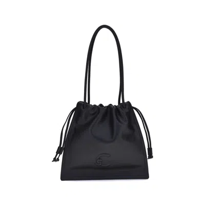 Coccinelle Black Calf Leather Bos Taurus Handbag In Black