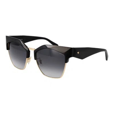 Police Black Plastic Sunglasses In Black