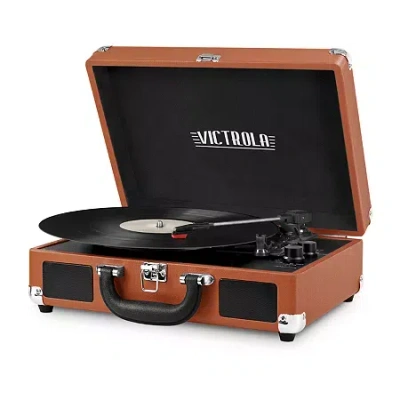 Victrola Vsc-550bt 3-speed Vintage Bluetooth Suitcase Turntable With Built-in Stereo Speakers In Brown