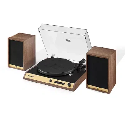 Crosley C72 Record Player With Speakers Turntable In Brown