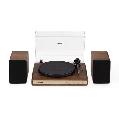 Crosley C65 Record Player With Speakers Turntable In Brown