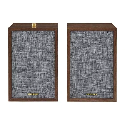 Crosley S200 Stereo Powered Bluetooth Bookshelf Speaker In Brown