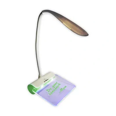 Linsay Smart Led Lamp Touch Kids Toy With Notepad Lighting And 2 Usb Charger Multi-charging Station In Green
