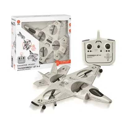 Sharper Image Remote Controlled Thunderbolt Jet X2 Stunt Drone In Gray