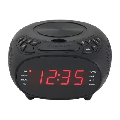 Gpx Dual Alarm Cd Clock Radio In Black