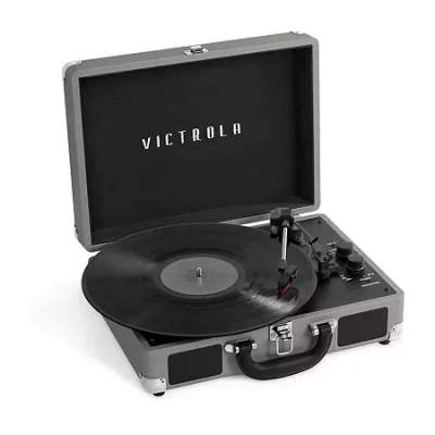 Victrola Journey+ Bluetooth Suitcase Record Player In Gray