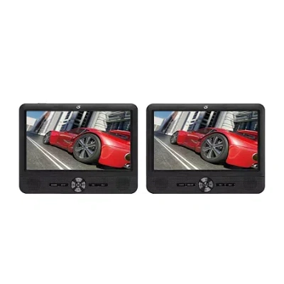 Gpx Portable Dvd Player With Two 9" Displays" In Black