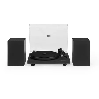 Crosley C62 Shelf System With External Full-range Stereo Speakers In Black