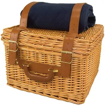 Picnic Time Canterbury Picnic Basket For Two In Blue