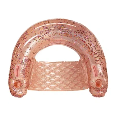 Pool Candy Poolcandy Rose Gold Glitter Sun Chair Jumbo 48in In Yellow