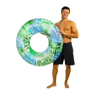 Pool Candy Poolcandy Resort Collection 42in Jumbo Pool Tube With Palm Print In Multi