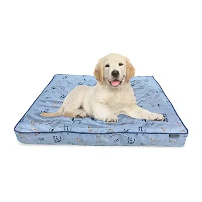 Precious Tails 40in Orthopedic Blue Pet Bed In Blue