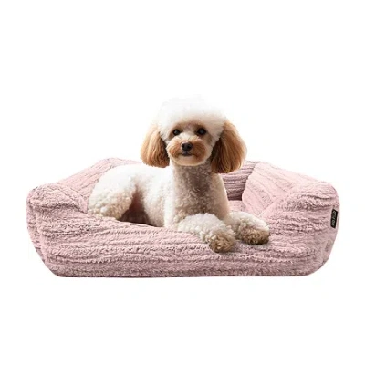Precious Tails 30" Pink Cuddler Pet Bed In Pink