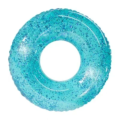 Pool Candy Poolcandy Aqua Glitter Pool Tube Jumbo 42in In Blue