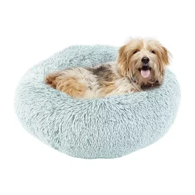 Precious Tails 28" Blue Donut Pet Bed In Blue