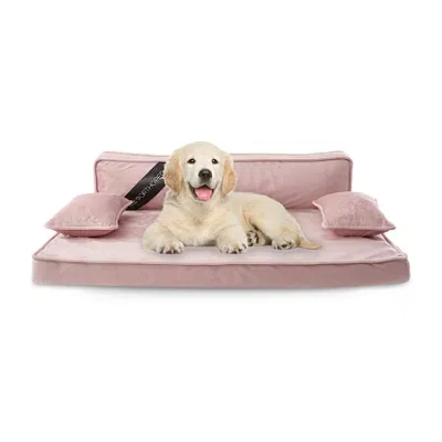 Precious Tails 38" Pink Orthopedic Pet Bed In Pink