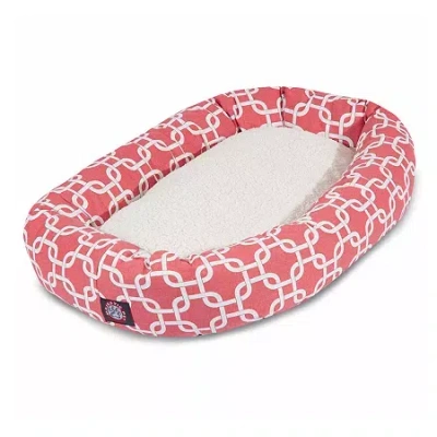 Majestic Pet Links Sherpa Bagel Pet Bed In Orange