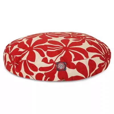 Majestic Pet Plantation Round Pet Bed In Red