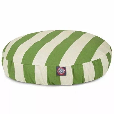 Majestic Pet Vertical Stripe Round Pet Bed In Green