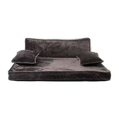 Precious Tails 35" Charcoal Orthopedic Pet Bed In Brown