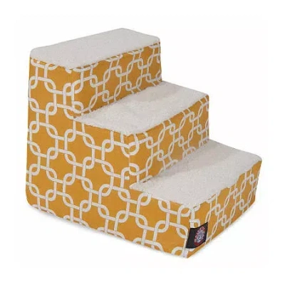 Majestic Pet 3 Step Black Links Pet Stairs In Yellow