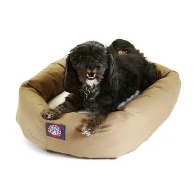 Majestic Pet Sherpa Bagel Pet Bed In White