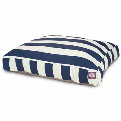Majestic Pet Vertical Stripe Rectangle Pet Bed In Blue