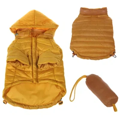 Pet Life The  Lightweight Adjustable 'sporty Avalanche' Pet Coat In Yellow