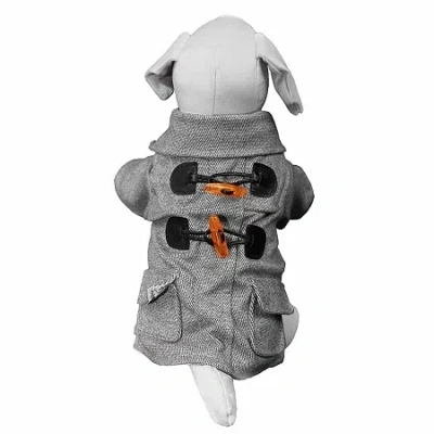 Pet Life Military Static Rivited Fashion Collared In Gray