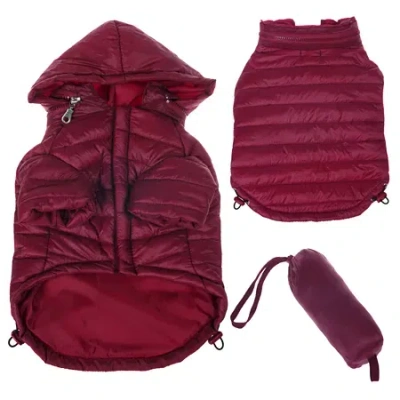 Pet Life Lightweight Adjustable Sporty Avalanche Coat In Red
