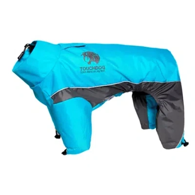 Pet Life The  Touchdog Quantum-ice Full-bodied Adjustable And 3m Reflective Dog Jacket W/ Blacksharkt In Blue