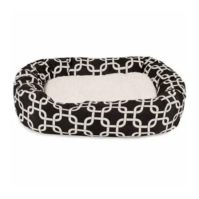 Majestic Pet Links Sherpa Bagel Pet Bed In Black