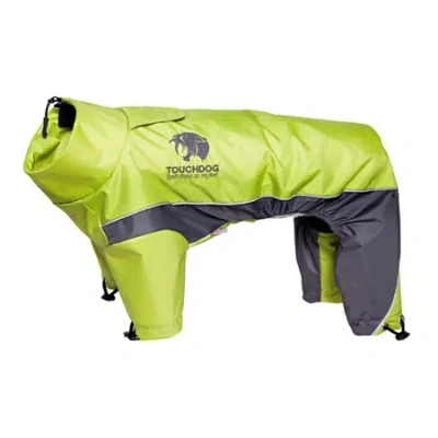 Pet Life Touchdog Quantum-ice Full-bodied Adjustable And 3m Reflective Dog Jacket In Green