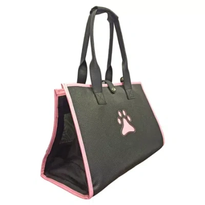 Pet Life The  Posh Paw' Pet Carrier In Black