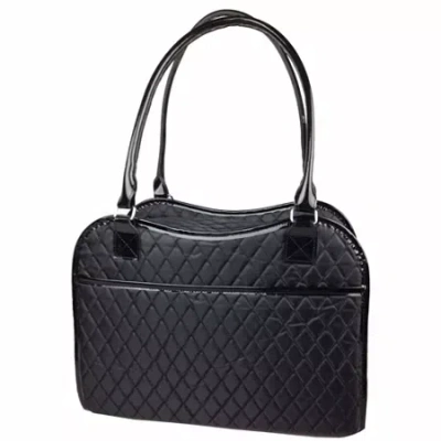 Pet Life The  Exquisite' Handbag Fashion Pet Carrier In Black