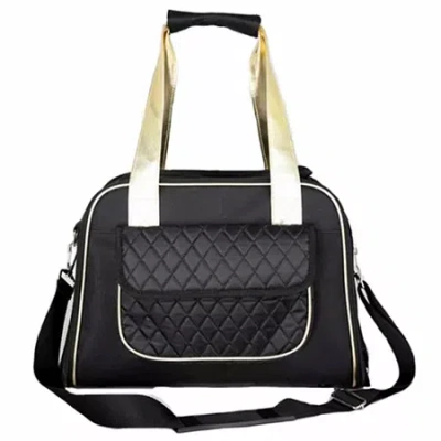 Pet Life The  Airline Approved Mystique Fashion Pet Carrier In Black