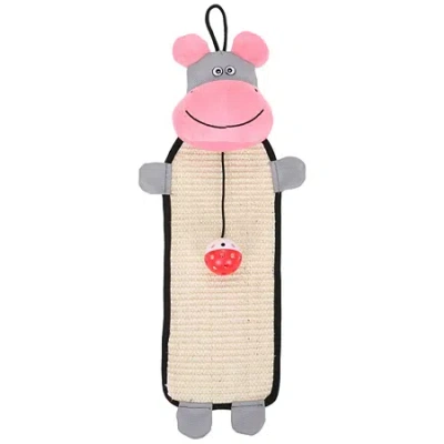 Pet Life Paw-pleasant Eco-natural Sisal And Jute Hanging Carpet Kitty Cat Scratcher With Toy In Multi