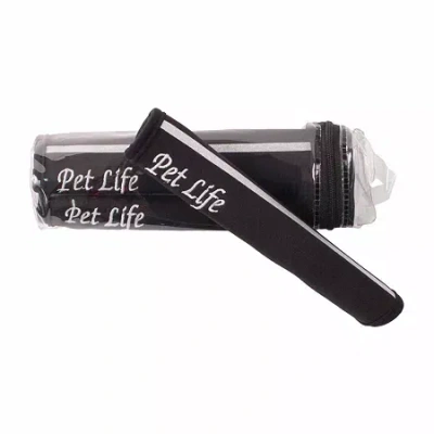 Pet Life Extreme-neoprene Joint Protective Reflective Pet Sleeves In Black