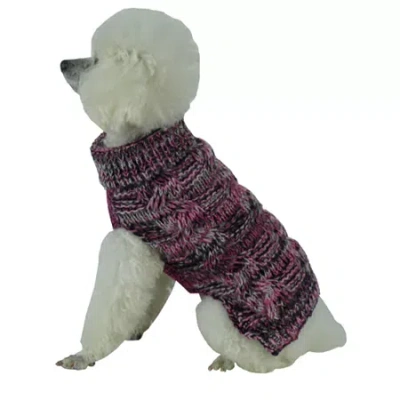 Pet Life The  Royal Bark Heavy Cable Knitted Designer Fashion Dog Sweater In Gray