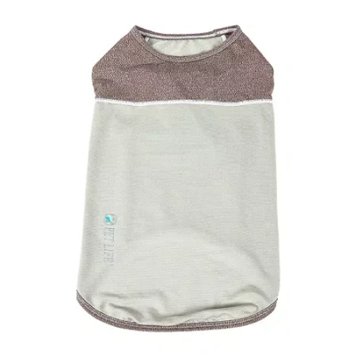 Pet Life Active 'aero-pawlse' Heathered Quick-dry And 4-way Stretch Performance Dog Tank Top T-shirt In Gray