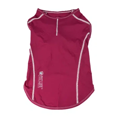 Pet Life Active 'racerbark' 4-way Stretch Performance Active Dog Tank Top T-shirt In Red