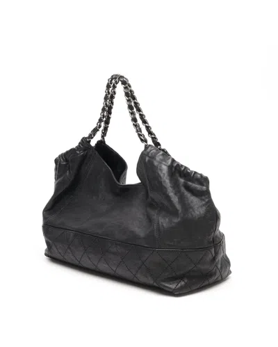 Pre-owned Chanel Coco Cabas Hobo Bag In Black