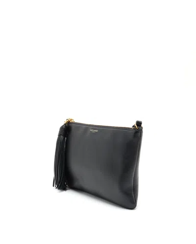 Saint Laurent Teen Monogram Crossbody Bag In Black