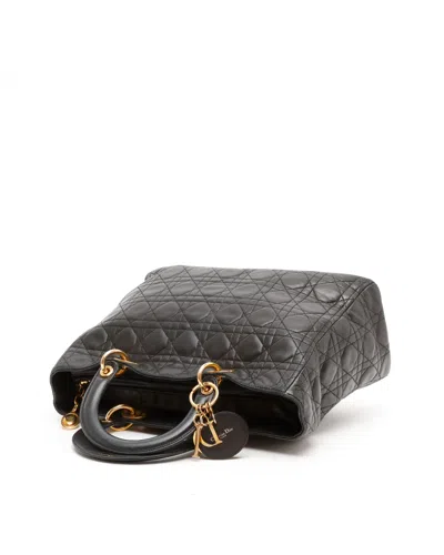 Dior Christian  Large Lady  Bag In Black