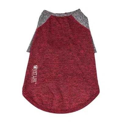 Pet Life Active 'hybreed' 4-way Stretch Two-toned Performance Dog T-shirt In Red