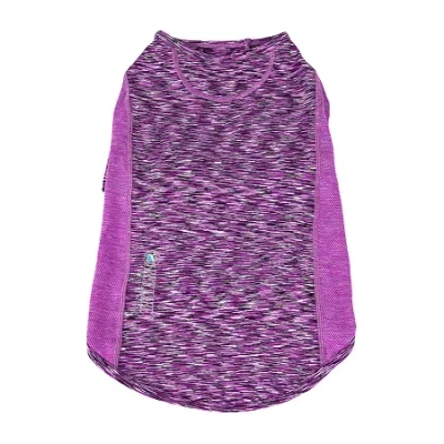 Pet Life Active 'warf Speed' Heathered Ultra-stretch Sporty Performance Dog T-shirt In Purple
