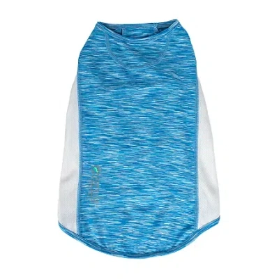 Pet Life Active 'warf Speed' Heathered Ultra-stretch Sporty Performance Dog T-shirt In Blue