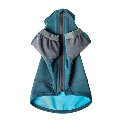 Dog Helios 'eboneflow' Mediumweight 4-way Stretch Flexible And Breathable Performance Dog Yoga T-shirt In Blue