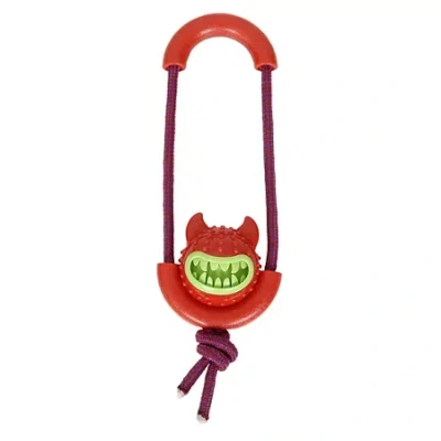 Pet Life Sling-away Treat Dispensing Launcher With Natural Jute In Multi