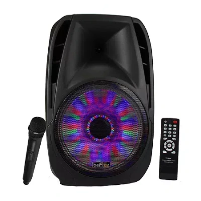 Befree Sound 15 Inch Bluetooth Tailgate Speaker With Sound/volume Reactive Lights In Black